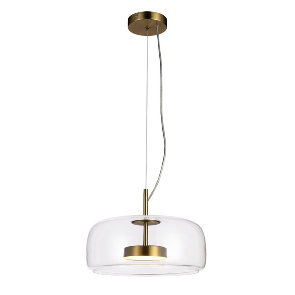 Підвісний світильник, люстра Italux PND-17760B-BRSS-CL Caste LED 1x10W 3000K 850Lm IP20 золотий