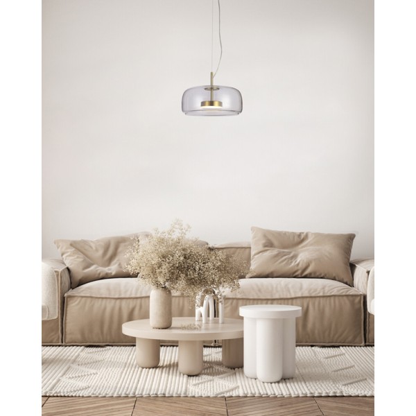 Підвісний світильник, люстра Italux PND-17760B-BRSS-CL Caste LED 1x10W 3000K 850Lm IP20 золотий - фото №1