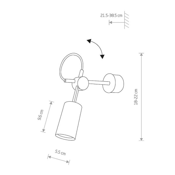 Бра Nowodvorski 35655 Eye GU10 1x35W IP20 Gr - фото №1