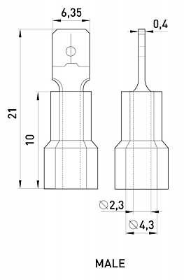 Ізольований наконечник E.Next e.terminal.stand.mdd2.250 (s4041003) - фото №1