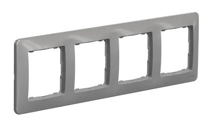 Рамка 4-местная Schneider Electric Sedna Design алюминий SDD313804 - фото №1