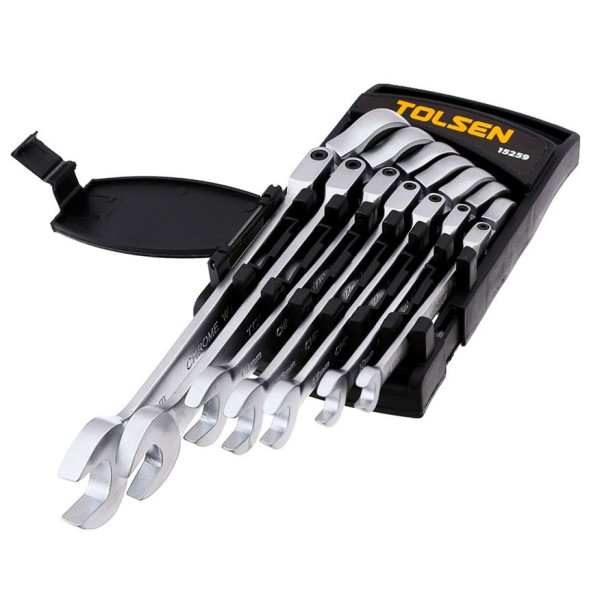 Комплект гибких храповых ключей Tolsen (15259) (7шт) - фото №7