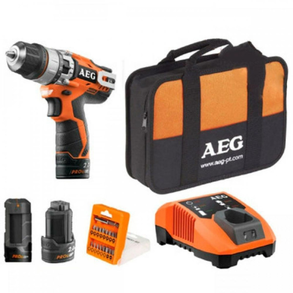 Акумуляторний шуруповерт AEG 4935447996 BSB12C2-0 в комплекті з L1220 LL1230 BHJ12 - фото №1