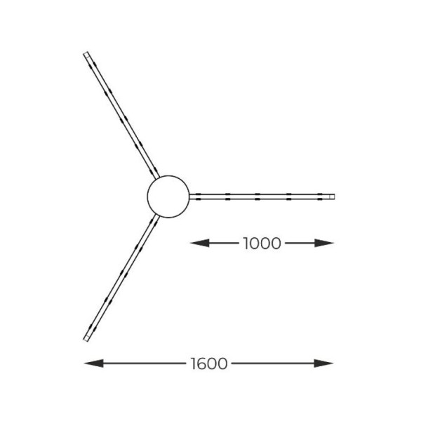 Люстра Zuma Line 20008-3X1BK Balbo Led 1x42W 3000K-6000K 3570Lm IP20 - фото №1