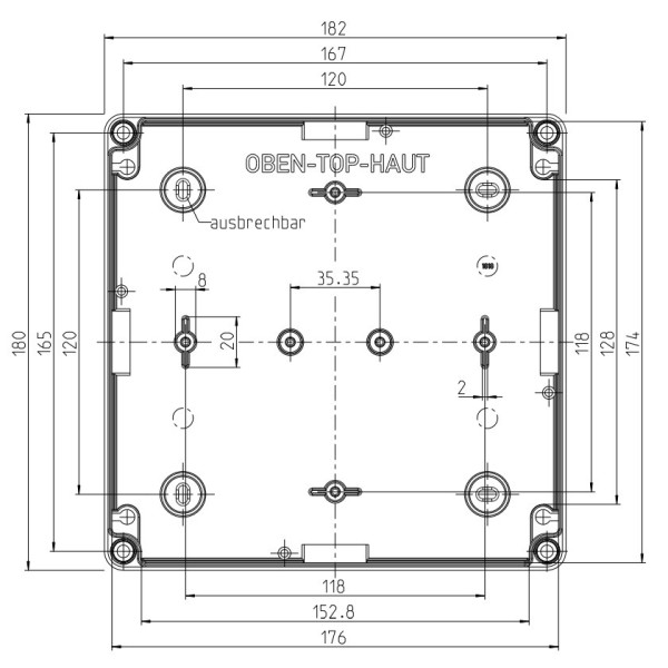 Вологозахищена розвідна коробка Spelsberg PC 1818-13f-m (8хM16/20 4хM25/32) (sp12841301) IP66 для вулиці - фото №13