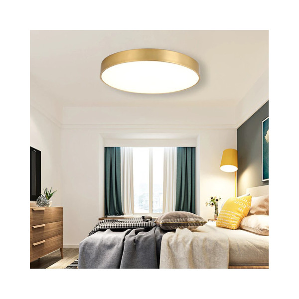 Светильник потолочный Goldlux 318008 Kern Led 1x24W 4000K 2500Lm IP20 Gold - фото №3