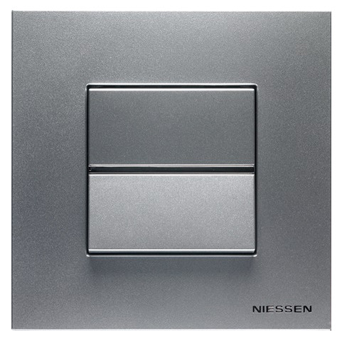 Одноклавишный перекрестный выключатель ABB Zenit N2210 PL 2М (серебро) - фото №1