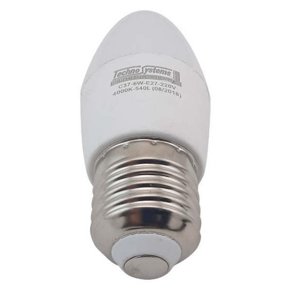 Світлодіодна лампа TNSy LED Bulb-C37-6W-E27-220V-4000K-540L ICCD (TNSy5000038) - фото №2
