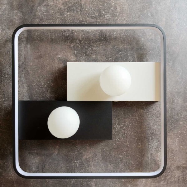 Світильник LED smart PICASSO-S+пульт 85W 3000-5000K IP20 квадрат біло-чорний Violux ( 220635 ) - фото №2