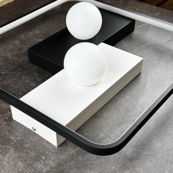 Світильник LED smart PICASSO-S+пульт 85W 3000-5000K IP20 квадрат біло-чорний Violux ( 220635 ) - фото №3