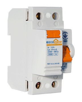 Пристрій захисного відключення ECOHOME 1Р+N 16A/30мА - фото №2