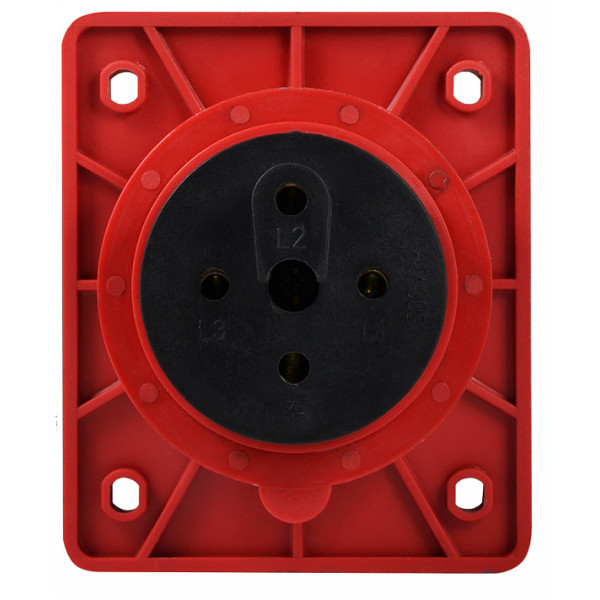 Силовой разъем Аско-Укрем ГВ 3Р+РЕ 32А/4 (424) (A0080030005) - фото №1