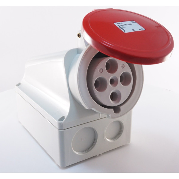 Накладной силовой разъем WALTHER WL161406 (3P+E) 63А 380V IP44 - фото №1