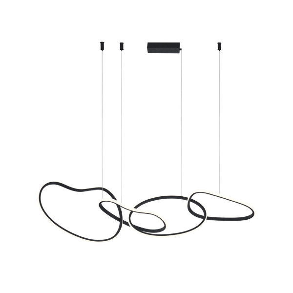 Подвесной светильник, люстра Italux PND-22412-S4-BK Fonte LED 3000K-6000K 5300Lm IP20 черный