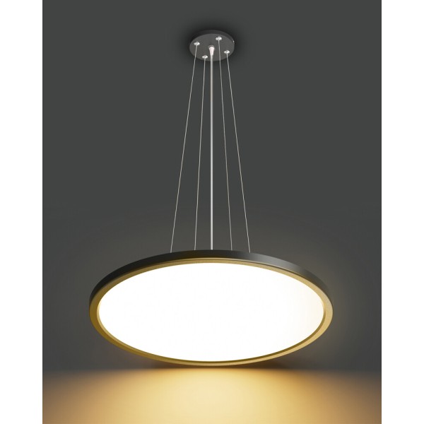 Подвесной светильник, люстра светодиодная Italux PND-72843-480R-36W-BL Manito LED 1x36W 2800K/4000K/6000K 4300Lm IP40 черный - фото №3