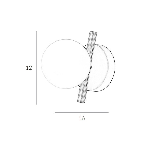 Бра, настенный светильник Italux WL-5622-1-BRO-W Reverso G9 1x25W IP20 латунный - фото №3
