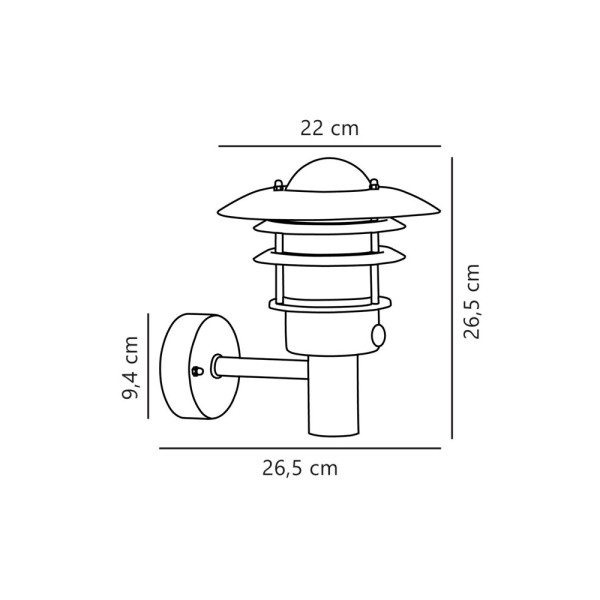 Вуличний світильник Nordlux 71431031 Lonstrup E27 1x60W IP44 сріблястий - фото №2