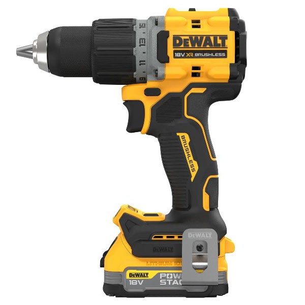 Бесщеточная дрель-шуруповерт DeWALT DCD800E2T XR Li-Ion PowerStack 18В 1,7Ач 90Нм патрон 13мм - фото №1