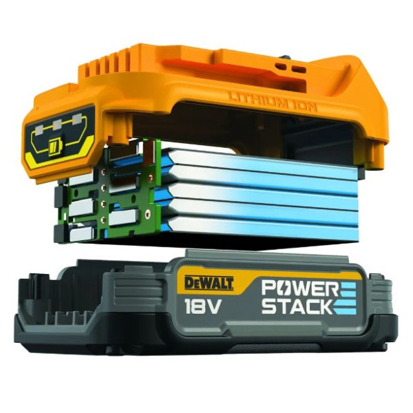 Бесщеточная дрель-шуруповерт DeWALT DCD800E2T XR Li-Ion PowerStack 18В 1,7Ач 90Нм патрон 13мм - фото №2