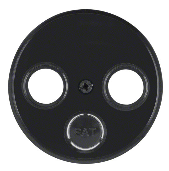 Накладка для антеної розетки 2/3 отвори чорна Berker R.х