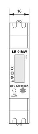 Одномодульний лічильник електроенергії F&F LE-01MW 230В 100А - фото №4