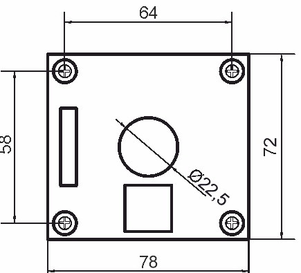 Одноместный пост управления Promfactor FP4-BOX1W3 с металлической кнопкой "START" - фото №2
