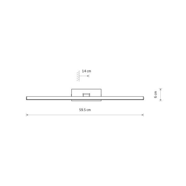 Світильник для дзеркала у ванній, підсвітка для картин Nowodvorski 10291 Van Gogh M LED 1x13W 3000K 640Lm IP20 білий - фото №1