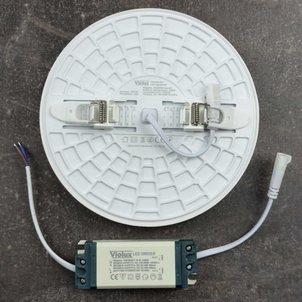 Світильник LED даунлайт Violux ADAMANT 24W 4200K круг IP20 чорний ( 100190 ) - фото №4