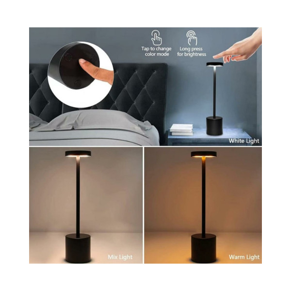 Настільна лампа з акумулятором Kloodi DECO TA-5V UNO CCT BK Led 1x5W 2700K-6500K IP20 - фото №3