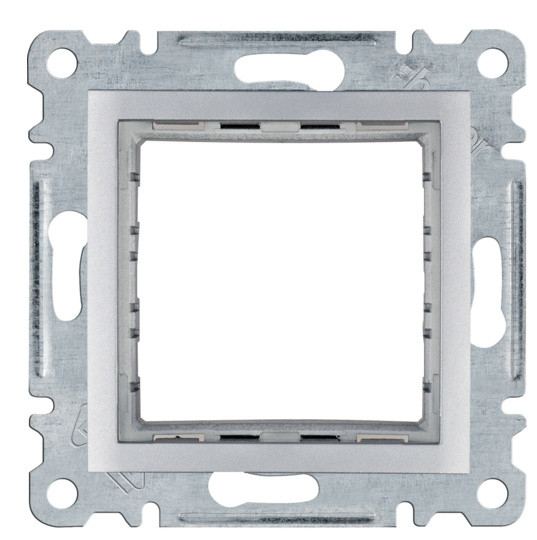 Рамка-адаптер Hager WL2512 Lumina для изделий 45х45 (серебристая)