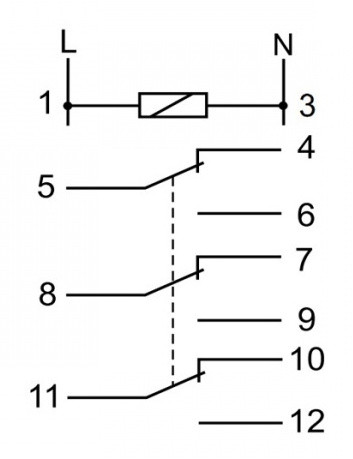 Допоміжне реле F&F PK-3P-230V 230В 3х8 А - фото №8