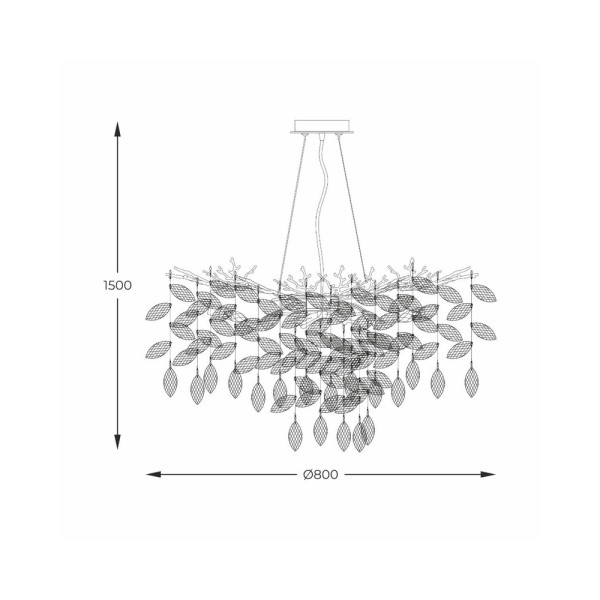 Люстра Zuma Line MD4115-1-EGN Cindy G9 10x3.5W IP20 - фото №1