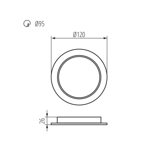 Точечный светильник Kanlux 36511 Tavo LED 1x9W 4000K 900Lm IP20 - фото №1