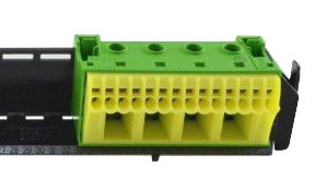 Шины (с держателем) РЕ и N Hager VZ462 для 2-рядных щитков Volta - фото №3