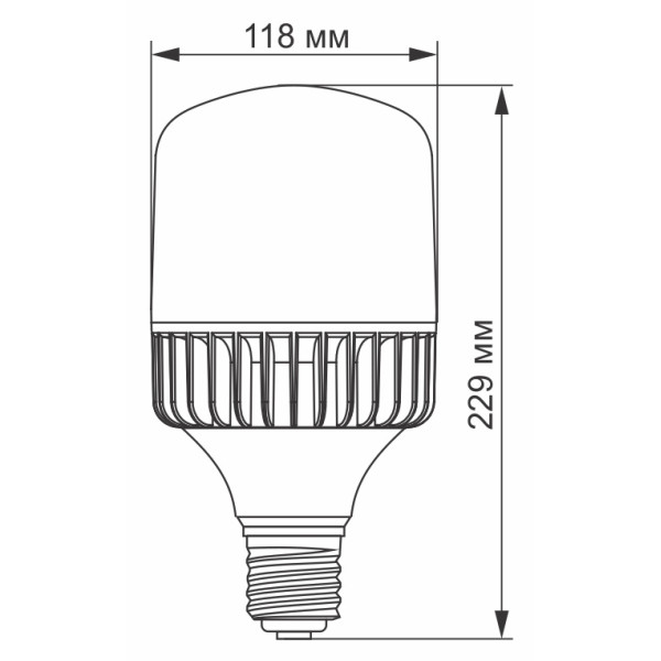 Світлодіодна лампа Videx A118 E40 50Вт 5000K (VL-A118-50405) - фото №1