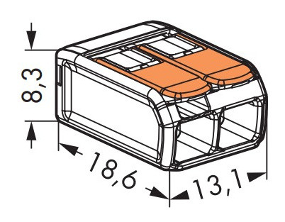 Клемма на 2 провода WAGO COMPACT 41А - фото №3