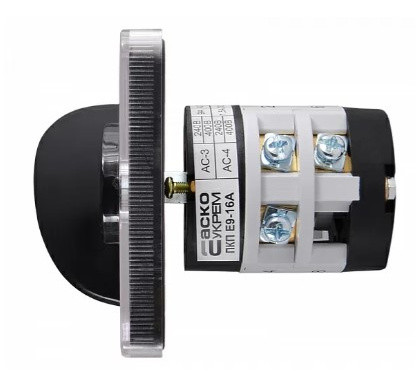 Пакетний перемикач Аско-Укрем ПКП Е9 2.823 A0110010003 (1-0 3 полюси) - фото №1