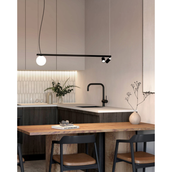 Подвесной светильник, люстра Nowodvorski 11447 Fourty III GU10+G9 3x10W IP20 черный - фото №1