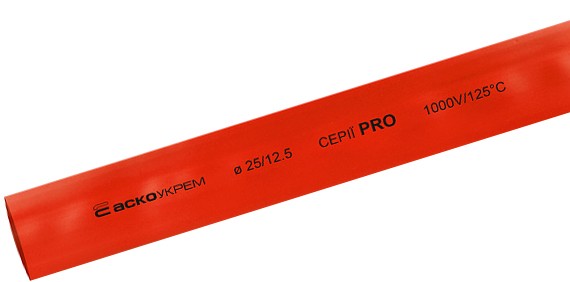 Красная термоусадочная трубка Аско-Укрем PRO Ø 25,0/12,5 (A0150040579)