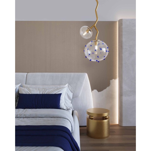 Люстра Pikart 36241-1 DewLight L 2x60W E27 IP20 латунна - фото №1