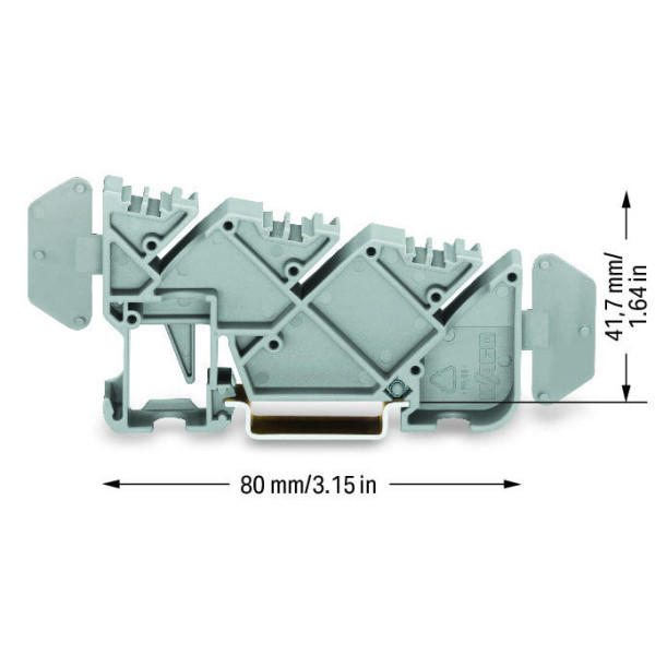 Монтажный адаптер Wago 812-140 для шинопровода (812 серия) - фото №1