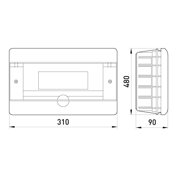 Встроенный пластиковый корпус E.Next e.plbox.pro.w.36b.black 36м черный IP40 (CP12936B) - фото №1