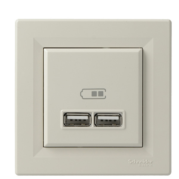 USB розетка Schneider Electric Asfora EPH2700223 (кремова)