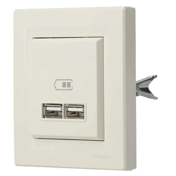 USB розетка Schneider Electric Asfora EPH2700223 (кремова) - фото №5