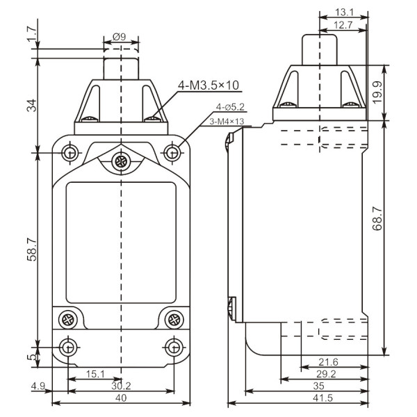 Кінцевий вимикач Promfactor FLS15M1167 - фото №1