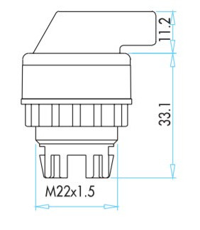 Переключатель EMAS B100SL21K 0-1 без фиксации (1НО) красный - фото №1