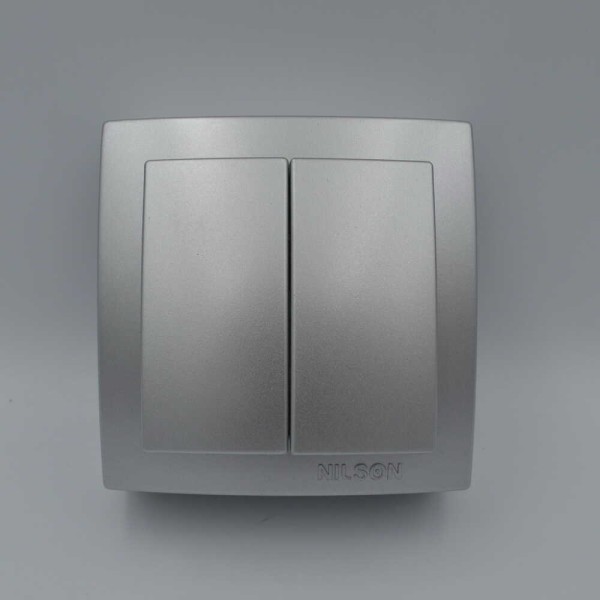 Выключатель Nilson Themis серебро 2кл ( 26131003 ) - фото №1