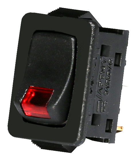 Красный выключатель c индикатором тлеющего разряда ETI 002470108 USS-07 10A