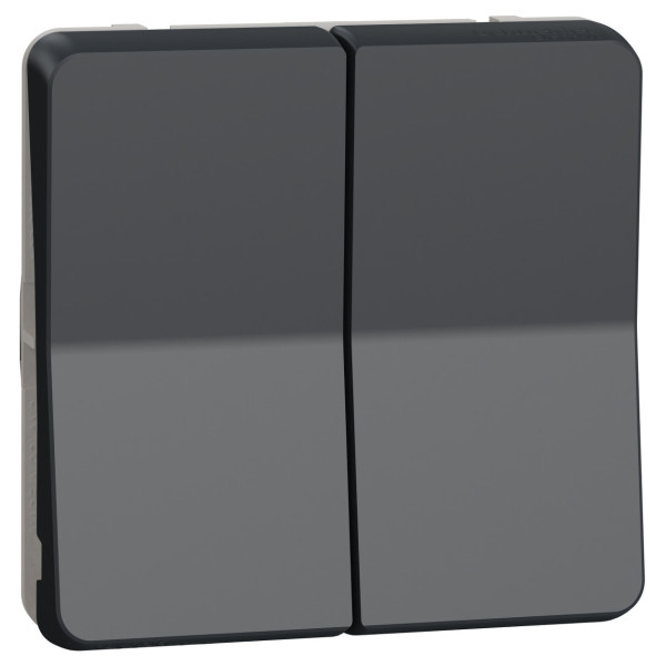 Двоклавішний кнопковий вимикач Schneider Electric MUR35326 IP55 (чорний)