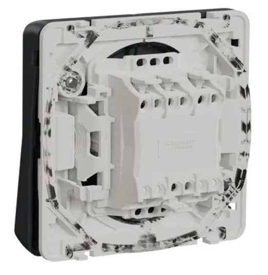 Двоклавішний кнопковий вимикач Schneider Electric MUR35326 IP55 (чорний) - фото №1